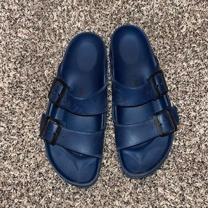 Navy Birkenstocks